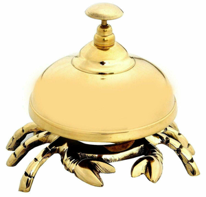 <b>Brass</b> Spider Shaped Service <b>Bell</b> Novelty Hand Press Table <b>Bell</b> Sculptural Reception Desk Accessory for Hotel Restaurant Office - Product Image 2
