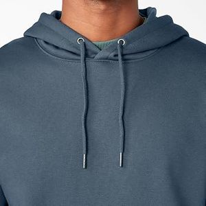 Sudadera con capucha y cremallera para hombre, azul liso, con puños acanalados, forro polar, estampado digital, para otoño, corte regular, poliéster/algodón, antiencogimiento - Product Image 1