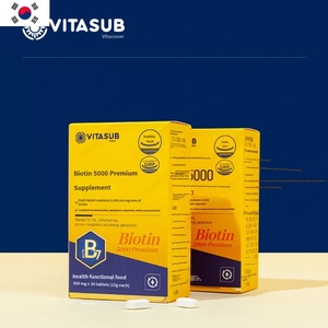 VITASUB Biotina 5000 Premium 500mg X 30 Tabletas, Alimento Funcional Natural para Adultos, Salud, Energía, Cuidado de la Piel, Apoyo para la Anemia, Vitamina B7 - Product Image 3