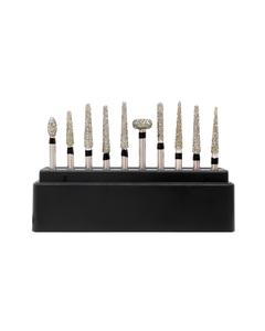 ชุดเครื่องมือทันตกรรมสเตนเลสสตีลแบบใช้มือ 10 ชิ้น ยี่ห้อ Surtechs รุ่น FG Diamond Burs FG109 สำหรับเตรียมและซ่อมแซมฟันพอร์ซเลน - Product Image 1