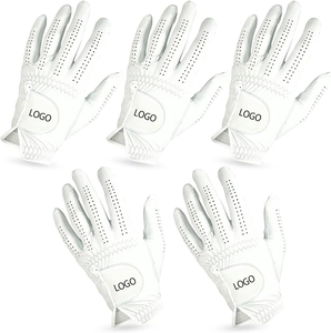 Gants de golf en cuir blanc respirants, longueur poignet, style sportif pour hommes et femmes, idéaux pour le printemps et l'été, parfaits pour le cyclisme et les activités de plein air. - Product Image 1