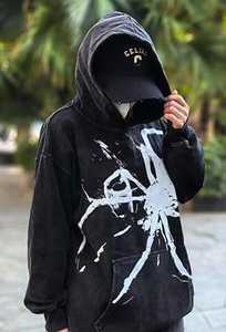 Sweat-shirt à capuche personnalisé Y2K Goth, brodé, 100% coton, unisexe, surdimensionné, streetwear, mode vintage - Product Image 3