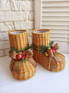 Modern Wicker Wreath <b>Decor</b> Bauble Rattan <b>Decorate</b> <b>Christmas</b> Holiday Party <b>Supply</b> Eco Friendly Festival Arts Trend Model - Product Image 2