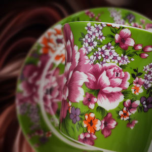 แก้วกาแฟเซรามิคเคลือบออนเคลือบสีเขียวพิมพ์ลายโบตั๋นสามารถซักได้พิมพ์ลายน้ำ - Product Image 5