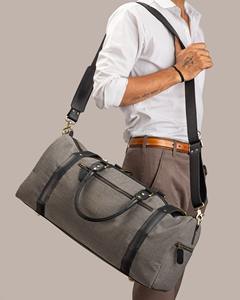 กระเป๋าเดินทางหนังและผ้าใบแบบกำหนดเอง ขนาดใหญ่ กันน้ำ สำหรับพักค้างคืน รุ่น LCTB-0024 - Product Image 3