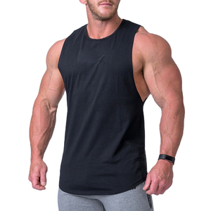 Débardeur ample pour homme, respirant, écologique, anti-humidité, extensible dans les 4 sens, en Spandex/Coton, avec logo personnalisé, pour le sport - Product Image 1
