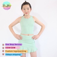 Ropa Deportiva para Niñas, Conjuntos de Top y Falda Deportiva para Yoga, Tenis y Fitness, Precio de Fábrica, Personalizada con Tie-Dye