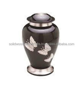Urnes décoratives en laiton pour adultes Urnes faites à la main pour urnes funéraires masculines et féminines Urnes funéraires de haute qualité - Product Image 2