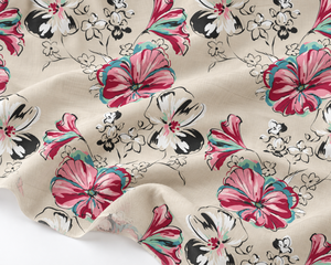 Floral Plain Cotton Retro Sunburst Meadow Muslin Fabric Textile Material Abaya Jubah Kebaya Apparel Golden Lightweight - Product Image 4