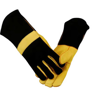 Winter Thickened Driver's Gloves Cowhide Fleece Wear-resistant Heat-resistant Full Cuff Hand Protection Labor Protection Gloves - Product Image 1