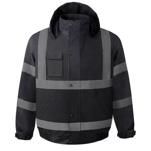 High Visibility <b>Reflective</b> Safety Winter Workwear <b>Jacket</b> <b>Men</b> Adjustable Hi Vis Safety <b>Jacket</b> Security <b>Reflective</b> Tapes on <b>Jacket</b> - Product Image 1
