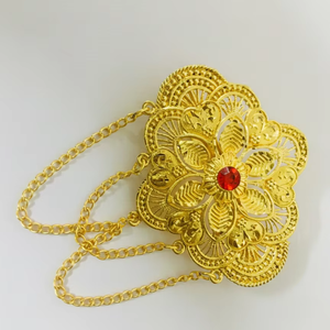 Peineta para el Cabello MOLL JEWELLERS, Vintage, Chapada en Oro, Hecha a Mano, Ecológica, Impermeable, Elegante, con Mini Animales y Flores Brillantes - Product Image 1