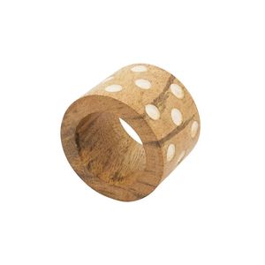 Leaf Shape Brass Napkin Ring 4.5cm Modern Design Wedding <b>Table</b> Decoration - Product Image 2