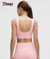 XEEP Soutien-gorge de sport pour femme de haute qualité XC-SB-152, uni, simple, respirant, bretelles réglables, coussinets amovibles, maintien élevé, séchage rapide