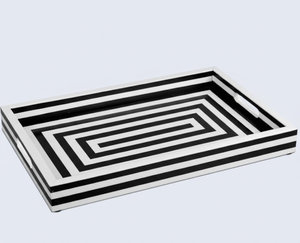 CRAFTS HUB Bandeja de Servir Rectangular de Resina, Clásica, Pulida, Hecha a Mano, Ecológica, Duradera, de Grado Alimenticio - Product Image 1