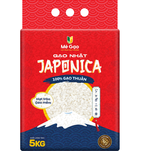 Riz de variété Japonica à grains courts, 5% de grains cassés, riz blanc tendre à grains courts, en vrac 50 kg, sacs BOPP 2 faces + PE intérieur - Product Image 2