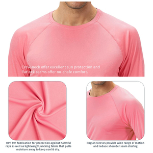 เสื้อแรชการ์ดแขนยาวสำหรับผู้ชาย ป้องกันรังสียูวี 50+ ผลิตจากวัสดุรักษ์โลก แห้งเร็ว เหมาะสำหรับกีฬาและการฝึกซ้อม - Product Image 3