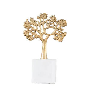 Estatua y Escultura de Flores de Metal de Estilo Moderno con Base Negra para Decoración de Mesa en el Hogar y la Oficina, Esculturas Doradas - Product Image 5