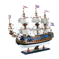 T266 - Maquette de bateau miniature Goto Predestination, décoration nautique artisanale en bois, cadeau de Noël, 57Lx15.5Wx52H cm