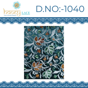 Tissu crêpe naturel HONEY LACE de haute qualité, non tissé, tricoté chaîne, poids moyen, polyester/nylon/métallique, avec motifs floraux/perles, pour mariage - Product Image 3