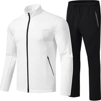 Survêtement en nylon streetwear uni personnalisé pour homme, ensemble 2 pièces de haute qualité, léger, ample et oversize, coupe-vent