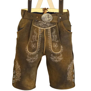 Pantalones de Cuero Trachten para Hombre y Mujer - Kurzhose para Oktoberfest - Cortos - Bávaros - Product Image 1