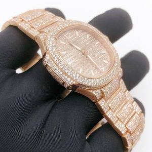 นาฬิกาข้อมือผู้ชาย BOJ P.P.006 รุ่นคลาสสิก หน้าปัดอนาล็อก ประดับเพชรโมอิสซาไนต์ทรงบาแกตต์ สายโลหะผสม ขนาด 20 มม. ตัวเรือนชุบทองคำสีกุหลาบ ขนาด 41 มม. กระจก - Product Image 2