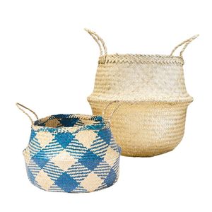 Decorative Handmade SEAGRASS BELLY <b>BASKETS</b> for Plant Pot Cover Natural Home Decor and Organization <b>Basket</b> - Product Image 1