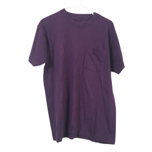 <b>Men's</b> <b>Purple</b> Short Sleeve O-Neck <b>T</b>-<b>Shirt</b> 100% Cotton Regular Fit Solid Color Casual Jersey Knitted Style - Product Image 4