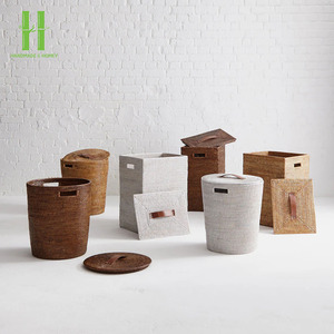 Panier de rangement moderne en rotin tressé fait main, écologique et de haute qualité, pour buanderie et chambre, OEM Rotin 2026 du Vietnam - Product Image 5