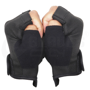 Non <b>Slip</b> Padded Palm Protection Breathable Lightweight <b>Half</b> Finger Unisex Gym Gloves Adjustable Wrist Strap Mesh Back Comfort - Product Image 4