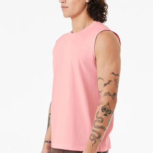 Camisetas sin mangas de alto rendimiento para hombre Bella Canvas Custom Apparel, camisetas unisex de mezcla triple, Tri/Negro, talla XS - Product Image 1