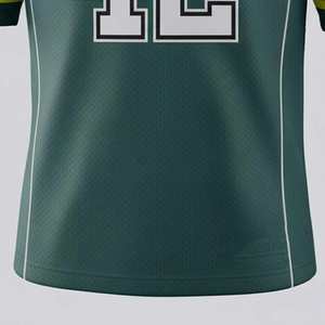 Nouveau style, prix bas, livraison directe d'usine, maillot de football américain 100% polyester entièrement sublimé, manches courtes, grande taille - Product Image 5