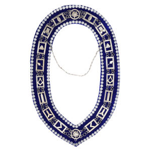 Premium Quality Embroidered Regalia Masonic Apron Blue Lodge Master Mason Apron, Chain <b>Collar</b>, Square and Compass Gloves Set - Product Image 2