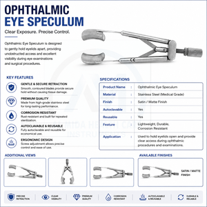เครื่องมือผ่าตัดตา AL MIDA AMHC-R-468 แบบดึงกลับได้ ได้รับการรับรองมาตรฐาน CE ระดับ I ใช้งานด้วยมือ จับง่าย - Product Image 6