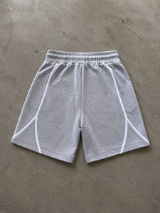 Custom <b>Mens</b> Gray Solid Sweat <b>Shorts</b> | <b>Elastic</b> <b>Waist</b> Breathable Casual Athletic <b>Shorts</b> | OEM/ODM Sportswear - Product Image 2