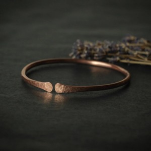 Handmade by copper jewelry Modern antique design New Luxury Polished Modern Copper <b>Bangle</b> Women Magnetic <b>Engraved</b> design for gif - Product Image 1