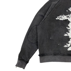 Sudadera con capucha y cremallera completa para hombre, estilo vintage, 100% algodón, con estampado, ligera, oversize, con efecto desgastado y lavado ácido, estilo streetwear. - Product Image 5