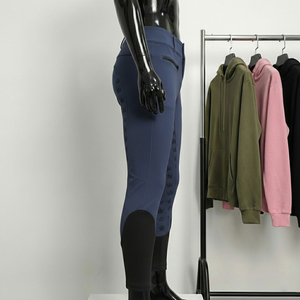 Pantalon d'équitation personnalisé antidérapant pour femme, leggings d'équitation sportifs pour femme, taille mi-haute avec fermeture éclair - Product Image 2
