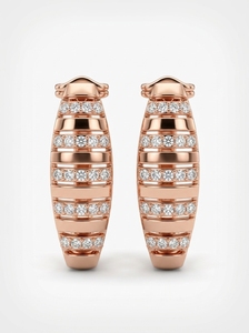 Boucles d'oreilles en or blanc avec diamants ronds taille brillant, unisexe, luxe, pour usage quotidien, couleur D, diamants de laboratoire, or massif 9 carats, certifiées AIGS - Product Image 6