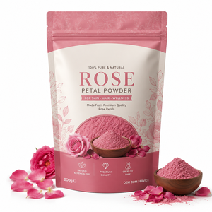 Poudre florale de rose 200g, poudre de pétales de rose finement broyée pour les masques faciaux, les soins capillaires et les mélanges de beauté, à la texture lisse - Product Image 1