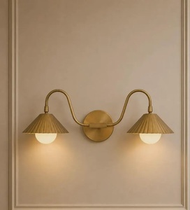 Modern Brass Wall Sconce Geometric Design Indoor Entryway Lighting Fixtures - Product Image 4