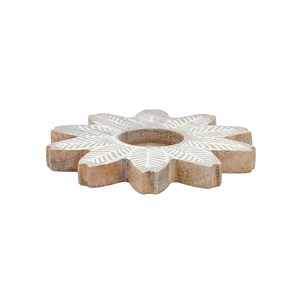 Handcrafted Wooden Flower <b>Tealight</b> Candle <b>Holder</b> Decorative Floral Candle Stand for Home Table Decor - Product Image 4