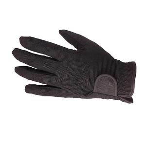 Gants d'équitation noirs pour hommes à doigts entiers avec fermeture auto-agrippante, couleur unie, en textile, pour usage équestre 2026 - Product Image 6