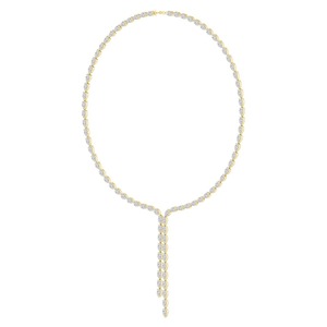 Magnifique Collier Y en Diamant de Laboratoire, Or Rose 9 carats, Coupe Poire, Bijoux Fins, Chaîne Tennis, Luxe et Précision, 0.20ct VS+ - Product Image 6