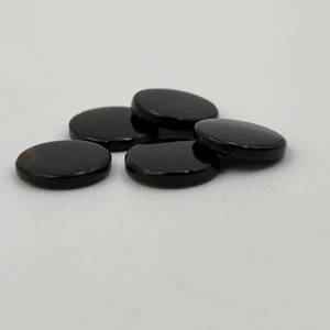 Cabujón Redondo Plano de Ónix Negro Natural, Gema Suelta para Joyería DIY, Anillos, Collares, Fabricación de Joyas, IBRAHIM GEMS - Product Image 1