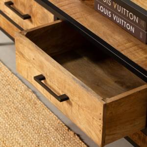 ตู้วางทีวีอเนกประสงค์ 3 ลิ้นชัก รุ่นอินดัสเทรียล วัสดุโลหะและไม้ ยี่ห้อ Vandana Altis Novara - Product Image 2