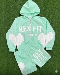 Conjunto Deportivo Informal para Hombre, Cortavientos, Transpirable, Chaqueta y Pantalones Cortos de Poliéster, Conjunto de 2 Piezas para Verano - Product Image 6