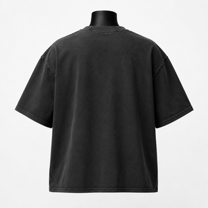 เสื้อยืดโอเวอร์ไซส์ลายกราฟิกสไตล์วินเทจสำหรับผู้ชาย ผ้าฝ้าย ลุคสตรีทแวร์ ล้างสีแบบแอซิดวอช รับผลิตแบบ OEM ODM - Product Image 2