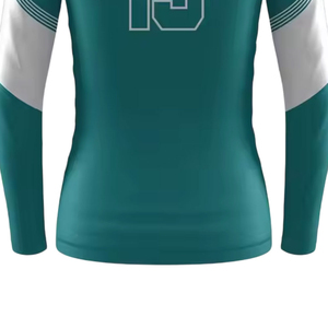 Maillot de volley-ball imprimé personnalisable, tissu 100% polyester de qualité supérieure, léger, confortable, mouvements athlétiques libres - Product Image 3